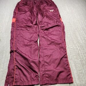 Virginia Tech Hokies Track Pants Men Medium Baggy Y2K Red Oak NCAA College Red